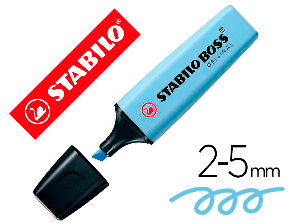 ROTULADOR STABILO BOSS FLUORESCENTE 70 PASTEL AZUL NUBLADO