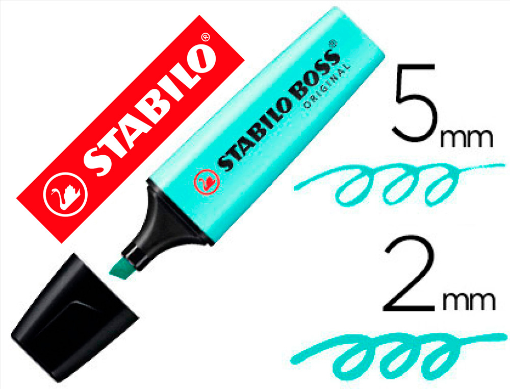 ROTULADOR STABILO BOSS PASTEL FLUORESCENTE 70 TOQUE DE TURQUESA