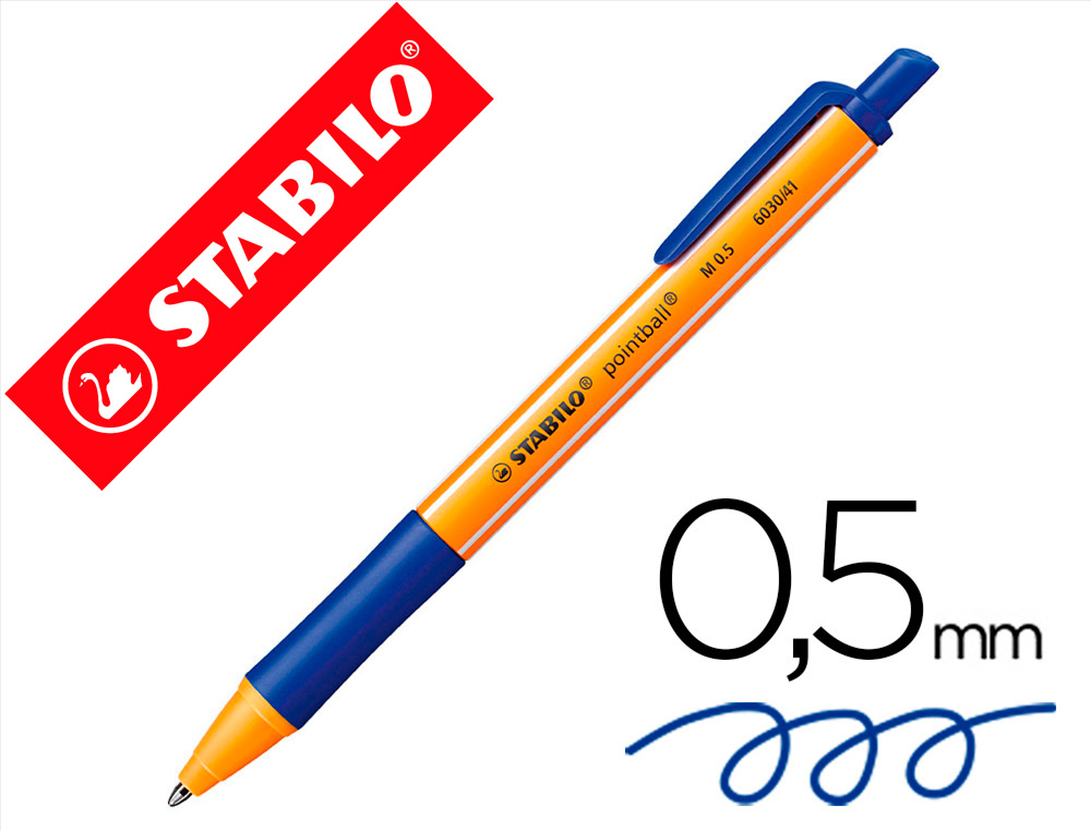 BOLIGRAFO STABILO POINTBALL 0,5 MM AZUL