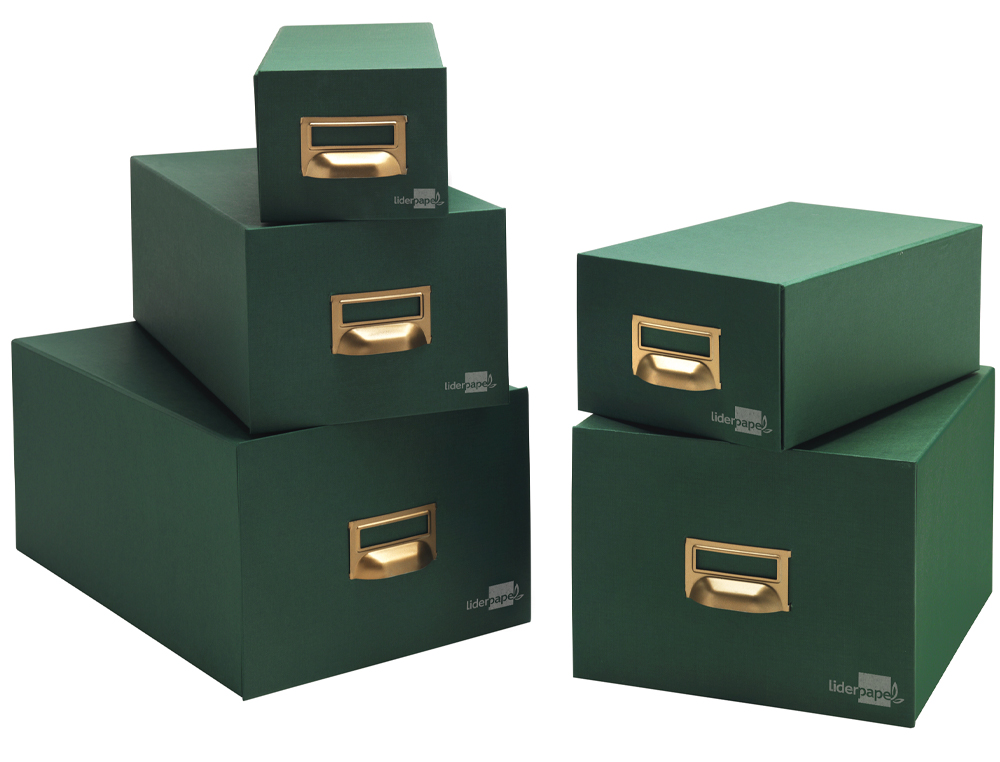 FICHERO FICHAS TELA VERDE 500 FICHAS N.4 TAMAO 125X200 MM