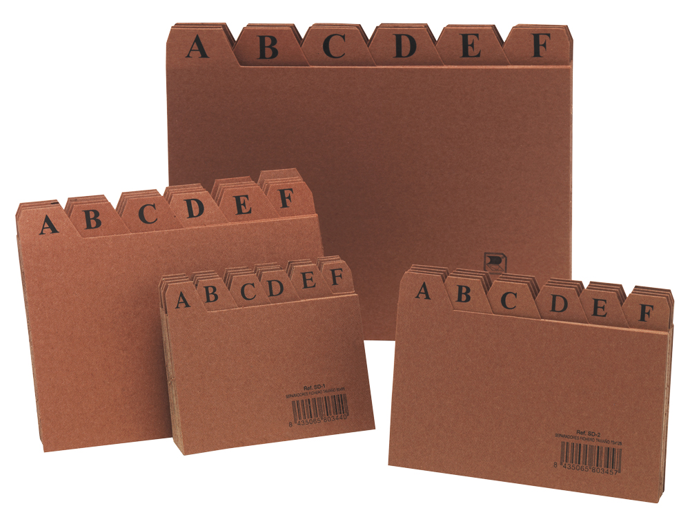 INDICE FICHERO CARTON N5 160X220 MM