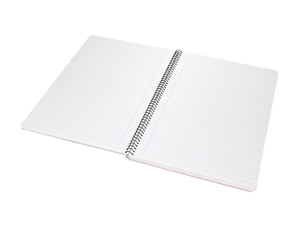 CUADERNO ESPIRAL LIDERPAPEL FOLIO PAUTAGUIA TAPA PLASTICO 80H 75GR CUADRO PAUTADO 3MM CON MARGEN COLOR VIOLETA