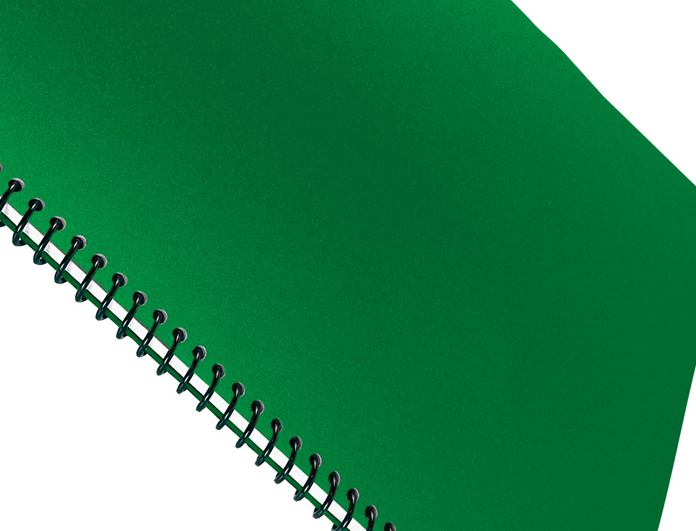 TAPA ENCUADERNACION LIDERPAPEL POLIPROPILENO A4 0.5MM VERDE OPACO PAQUETE DE 100 UNIDADES