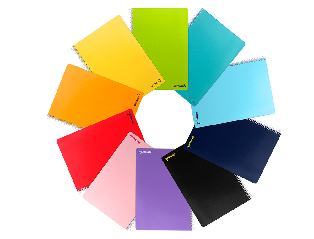 CUADERNO ESPIRAL LIDERPAPEL FOLIO SMART TAPA BLANDA 80H 60GR RAYADO Nº46 COLORES SURTIDOS