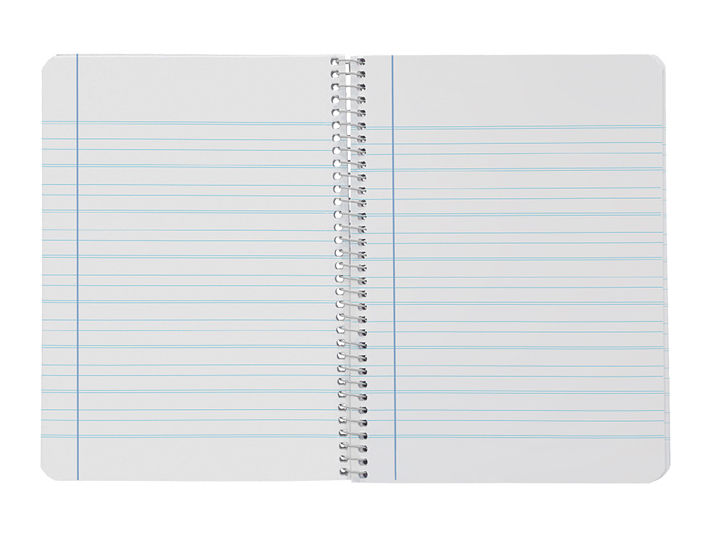 CUADERNO ESPIRAL LIDERPAPEL CUARTO SMART TAPA BLANDA 80H 60GR RAYADO MONTESSORI 3,5MM COLORES SURTIDOS