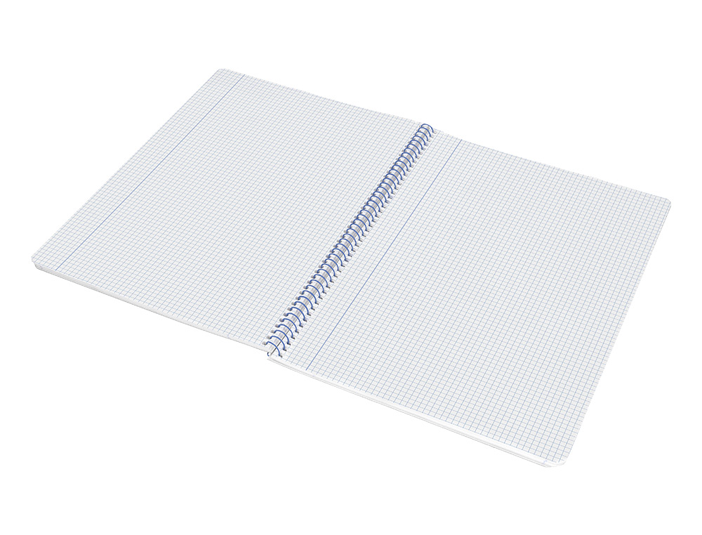 CUADERNO ESPIRAL LIDERPAPEL A4 WONDER TAPA PLASTICO 80H 90GR CUADRO 4MM CON MARGEN COLOR AMARILLO