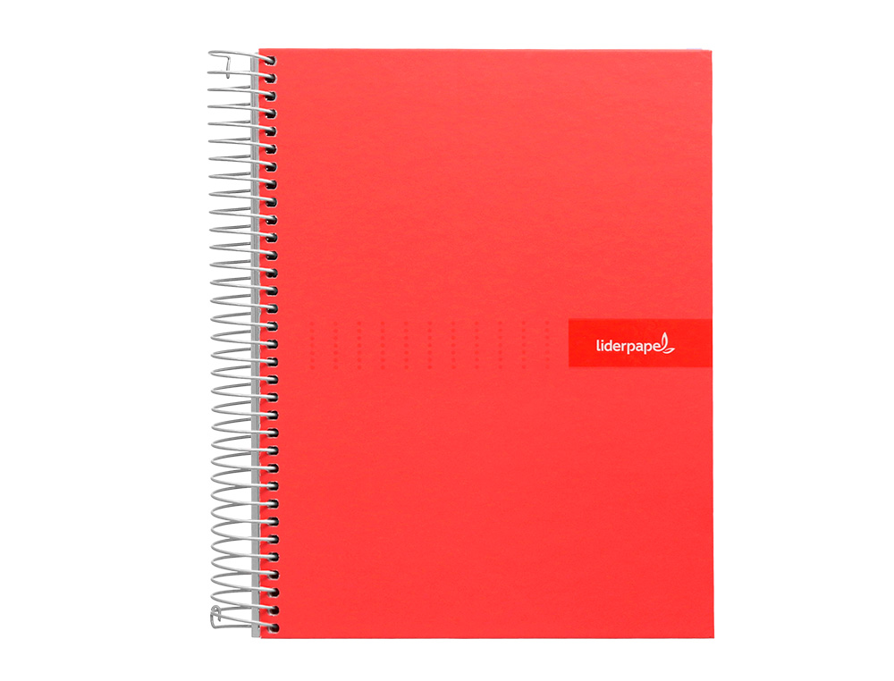 CUADERNO ESPIRAL LIDERPAPEL A5 CRAFTY TAPA FORRADA 80H 90GR CUADRO 4MM CON MARGEN COLORES SURTIDOS