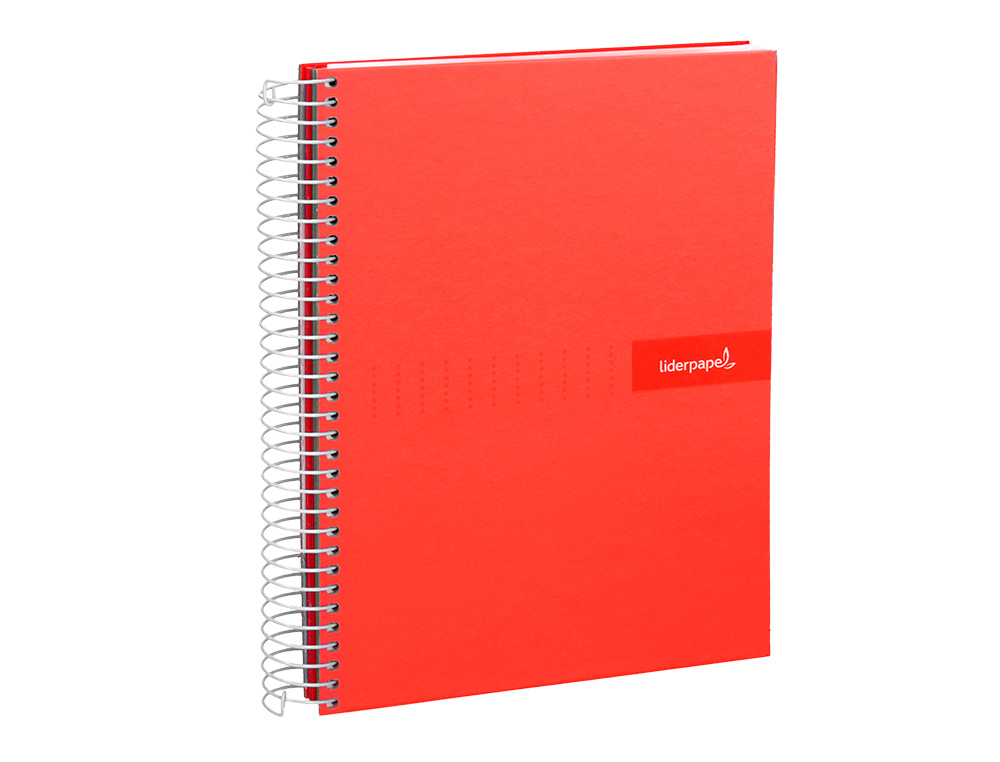 CUADERNO ESPIRAL LIDERPAPEL A5 CRAFTY TAPA FORRADA 80H 90GR CUADRO 4MM CON MARGEN COLORES SURTIDOS