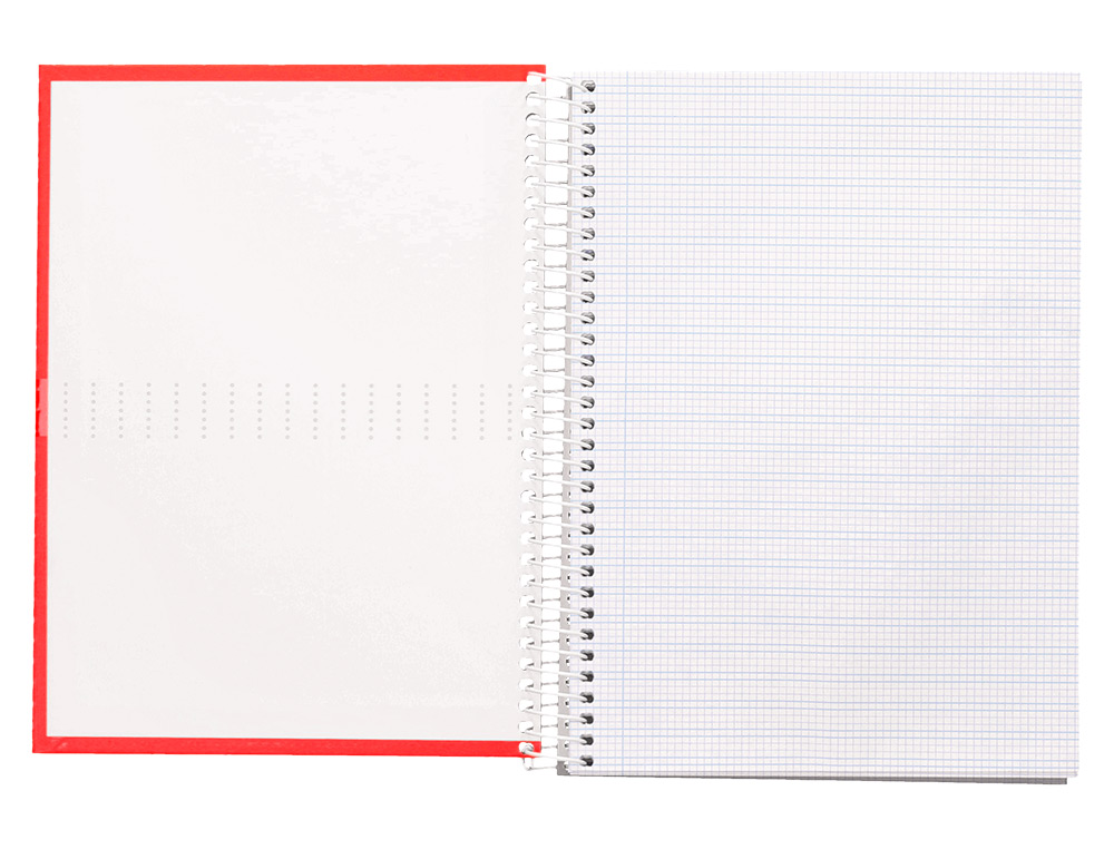 CUADERNO ESPIRAL LIDERPAPEL A5 CRAFTY TAPA FORRADA 80H 90 GR MILIMETRADO 2MM COLORES SURTIDOS