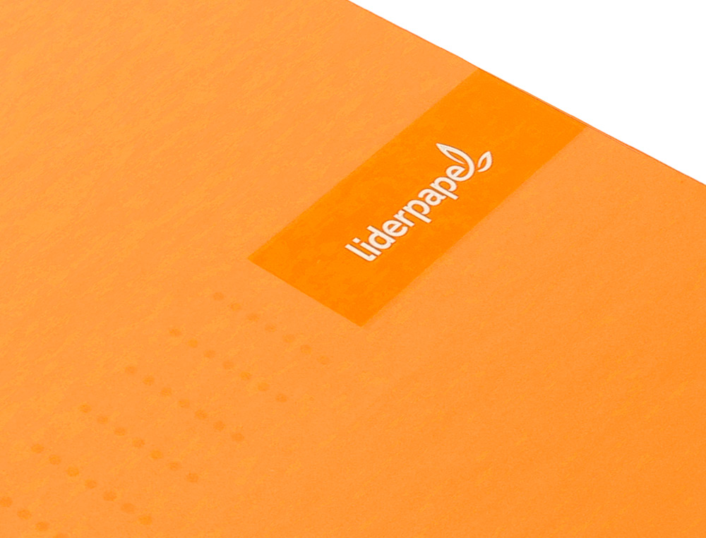 CUADERNO ESPIRAL LIDERPAPEL A5 MICRO CRAFTY TAPA FORRADA 120H 90 GR CUADRO 5MM 5 BANDAS6 TALADROS COLOR NARANJA