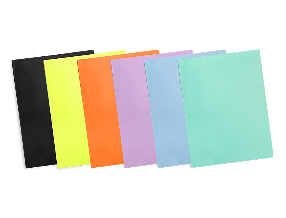 CARPETA LIDERPAPEL ESCAPARATE 40 FUNDAS POLIPROPILENO DIN A4 VERDE MANZANA OPACO