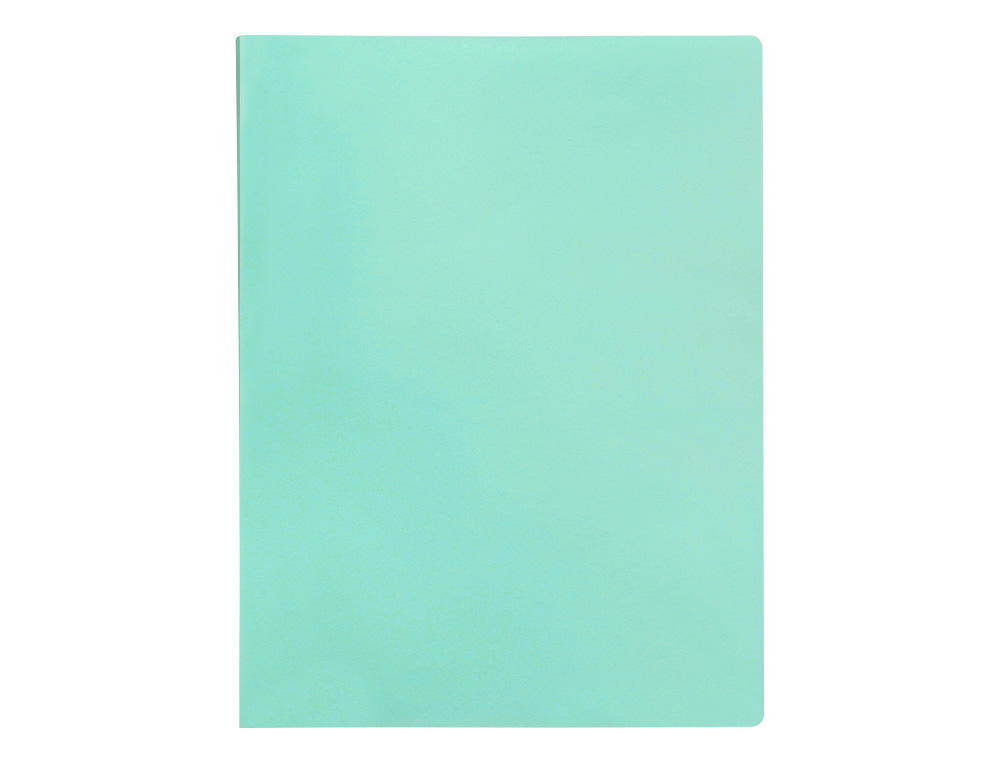 CARPETA LIDERPAPEL ESCAPARATE 40 FUNDAS POLIPROPILENO DIN A4 VERDE MANZANA OPACO
