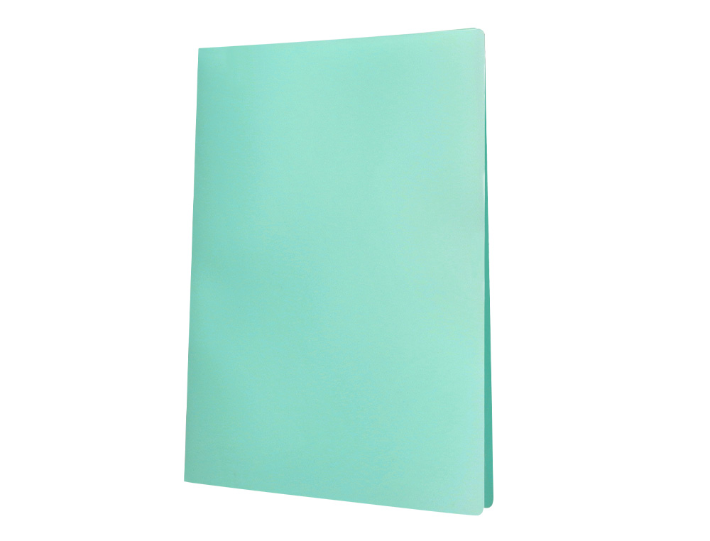 CARPETA LIDERPAPEL ESCAPARATE 40 FUNDAS POLIPROPILENO DIN A4 VERDE MANZANA OPACO