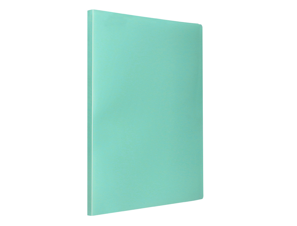 CARPETA LIDERPAPEL ESCAPARATE 40 FUNDAS POLIPROPILENO DIN A4 VERDE MANZANA OPACO