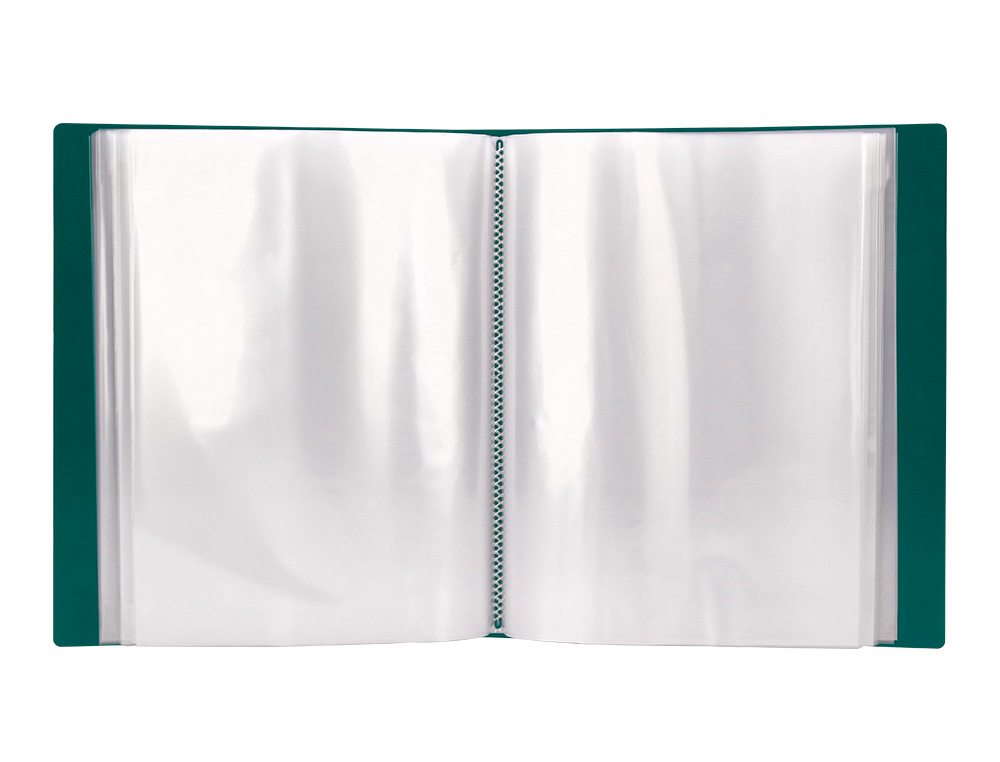 CARPETA LIDERPAPEL PERSONALIZA 40 FUNDAS CANGURO POLIPROPILENO DIN A4 VERDE TRANSLUCIDO PORTADA Y LOMO