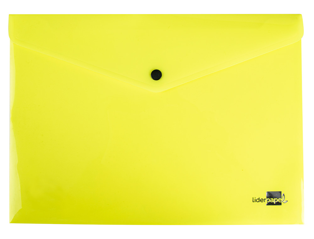 CARPETA LIDERPAPEL DOSSIER BROCHE POLIPROPILENO DIN A4 AMARILLO FLUOR OPACO 50 HOJAS