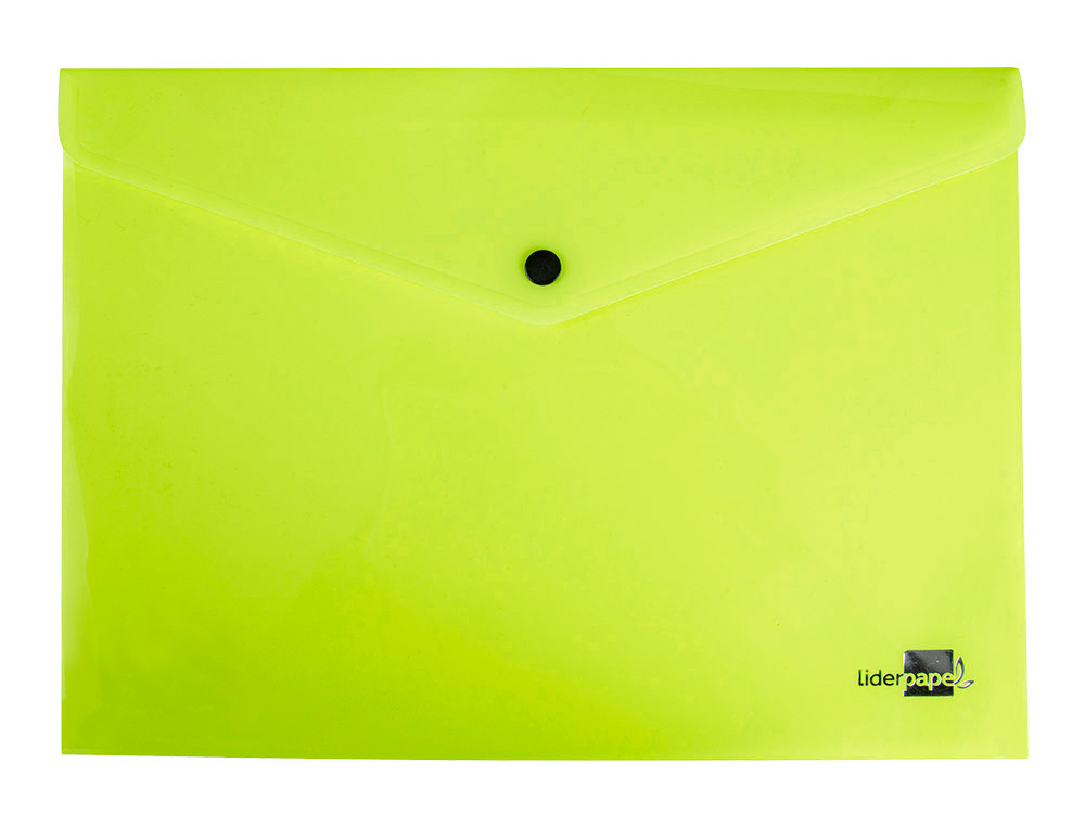 CARPETA LIDERPAPEL DOSSIER BROCHE POLIPROPILENO DIN A4 AMARILLO FLUOR OPACO 50 HOJAS