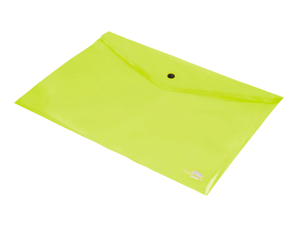 CARPETA LIDERPAPEL DOSSIER BROCHE POLIPROPILENO DIN A4 AMARILLO FLUOR OPACO 50 HOJAS