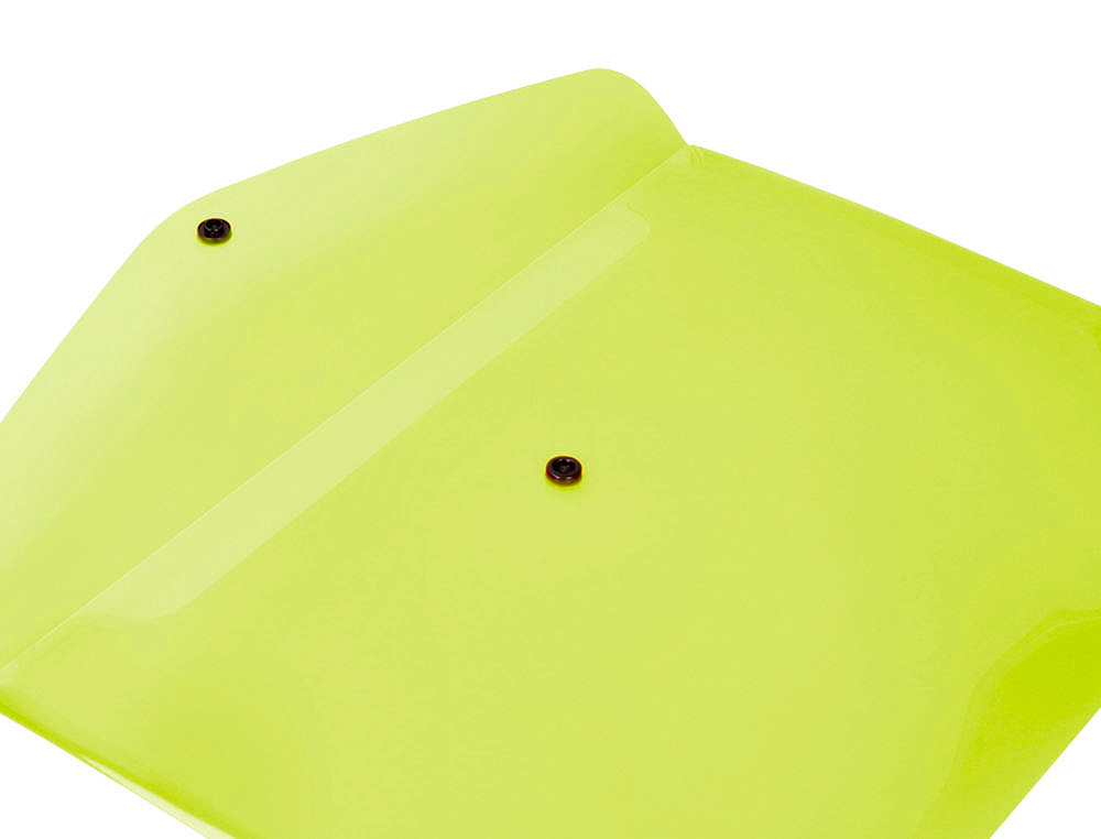 CARPETA LIDERPAPEL DOSSIER BROCHE POLIPROPILENO DIN A4 AMARILLO FLUOR OPACO 50 HOJAS