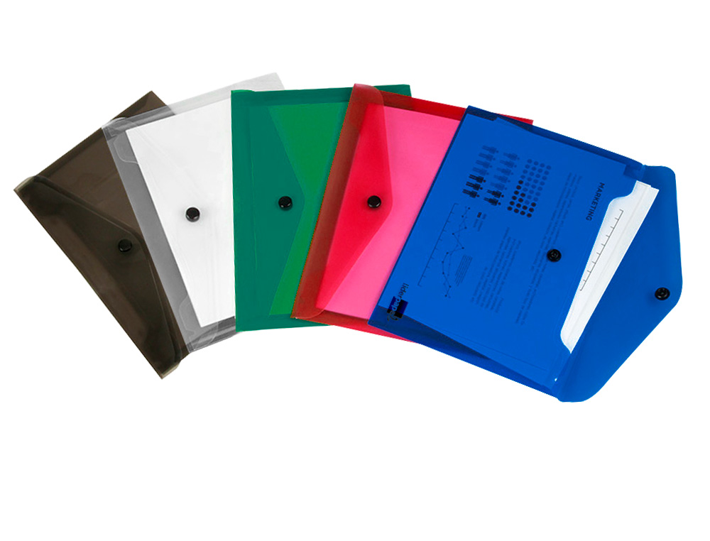 CARPETA LIDERPAPEL DOSSIER BROCHE POLIPROPILENO DIN A5 NEGRO OPACO