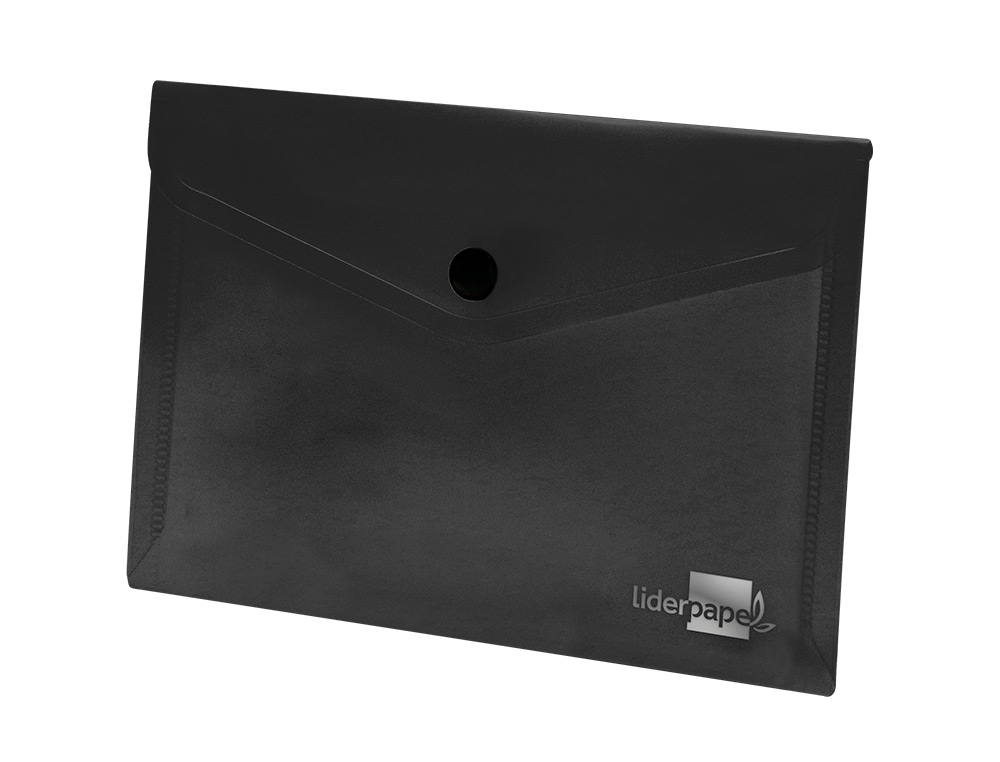CARPETA LIDERPAPEL DOSSIER BROCHE POLIPROPILENO DIN A7 NEGRO OPACO