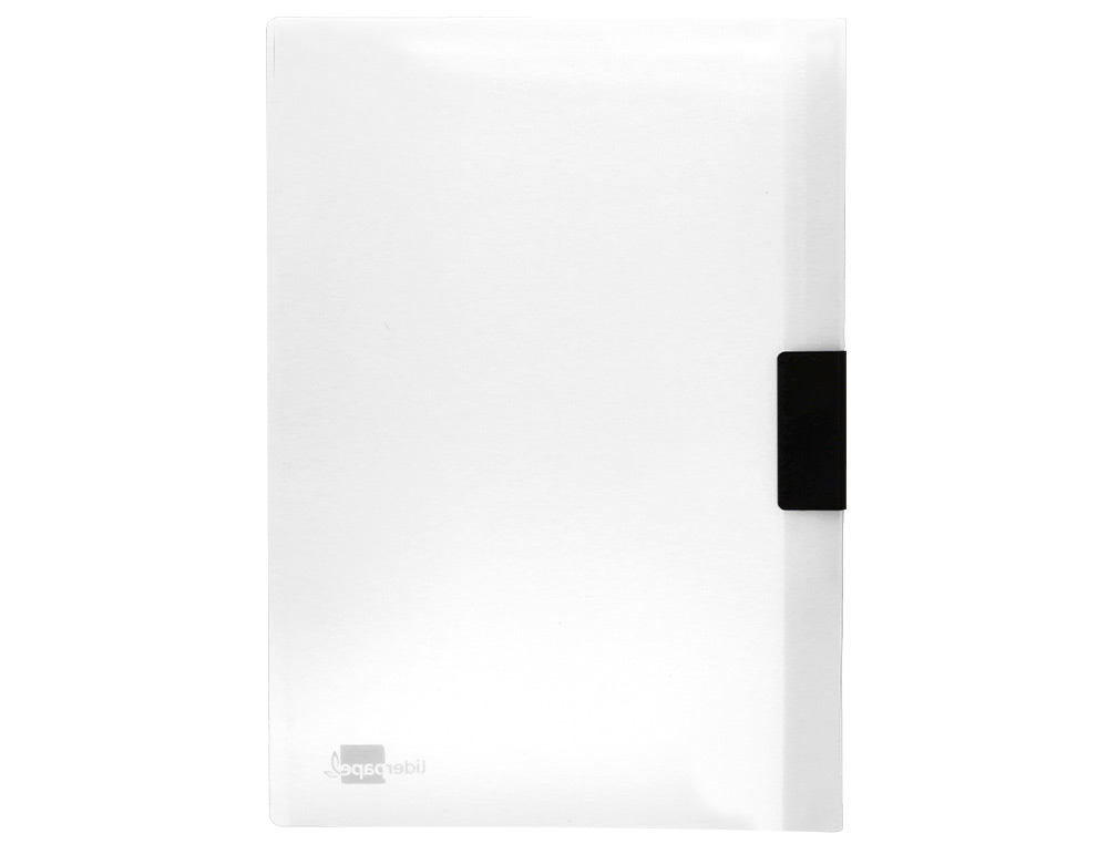 CARPETA LIDERPAPEL DOSSIER PINZA LATERAL POLIPROPILENO DIN A4 TRANSPARENTE 60 HOJAS PINZA DESLIZANTE