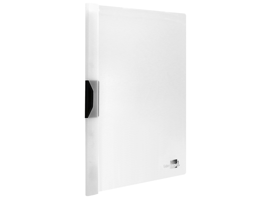 CARPETA LIDERPAPEL DOSSIER PINZA LATERAL POLIPROPILENO DIN A4 TRANSPARENTE 60 HOJAS PINZA DESLIZANTE