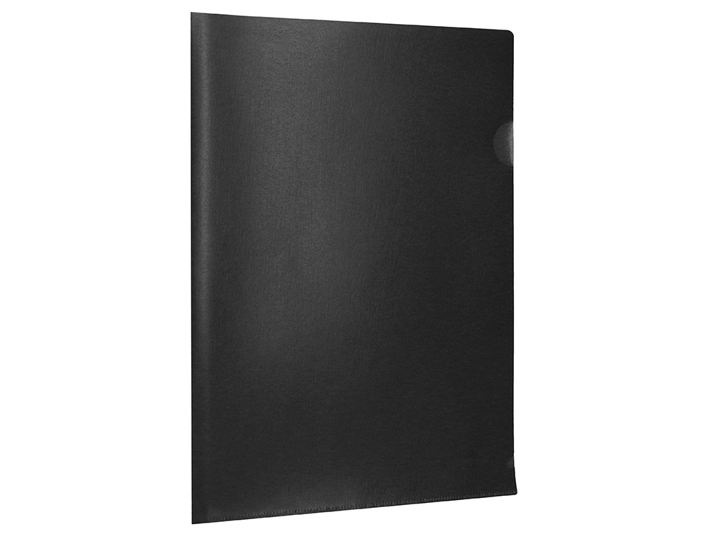 CARPETA LIDERPAPEL DOSSIER UÑERO POLIPROPILENO DIN A4 NEGRO OPACO 20 HOJAS