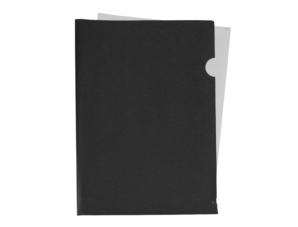 CARPETA LIDERPAPEL DOSSIER UÑERO POLIPROPILENO DIN A4 NEGRO OPACO 20 HOJAS