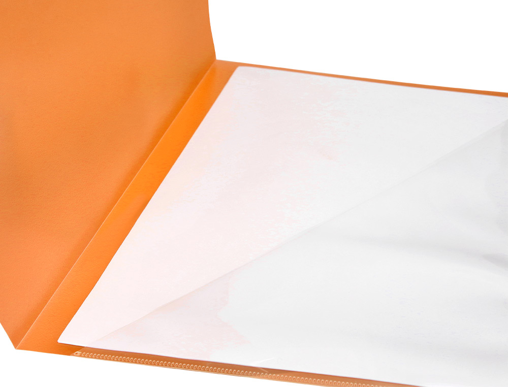 CARPETA LIDERPAPEL DOSSIER A4 UÑERO NARANJA FLUOR OPACO