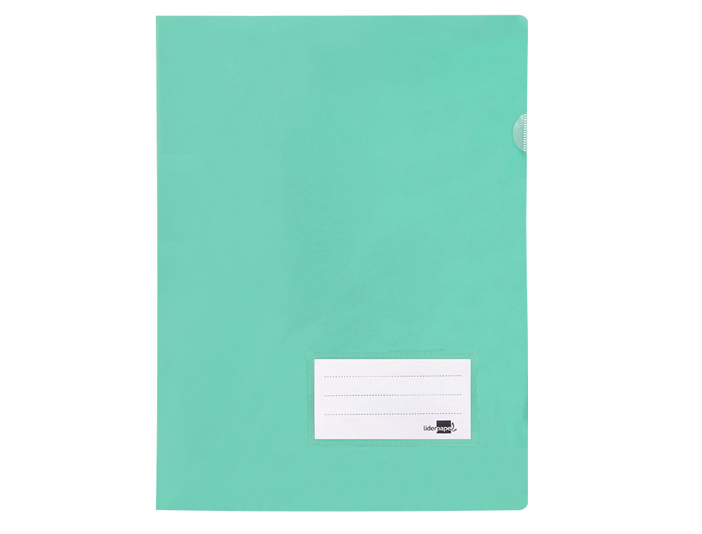 CARPETA LIDERPAPEL DOSSIER A4 UÑERO VERDE MANZANA OPACO