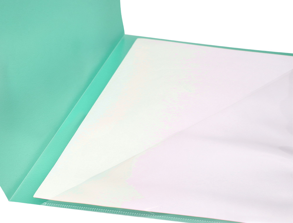 CARPETA LIDERPAPEL DOSSIER A4 UÑERO VERDE MANZANA OPACO