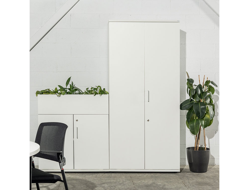 ARMARIO ROCADA CON DOS CAJONES SERIE STORE 78X90X45 CM ACABADO AA01 HAYA/HAYA