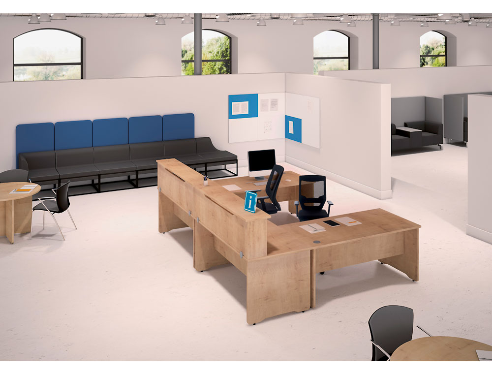 MOSTRADOR DE ALTILLO ROCADA VALIDO PARA MESAS WORK METAL EXECUTIVE 100X30X40 CM ACABADO AA01 HAYA/HAYA