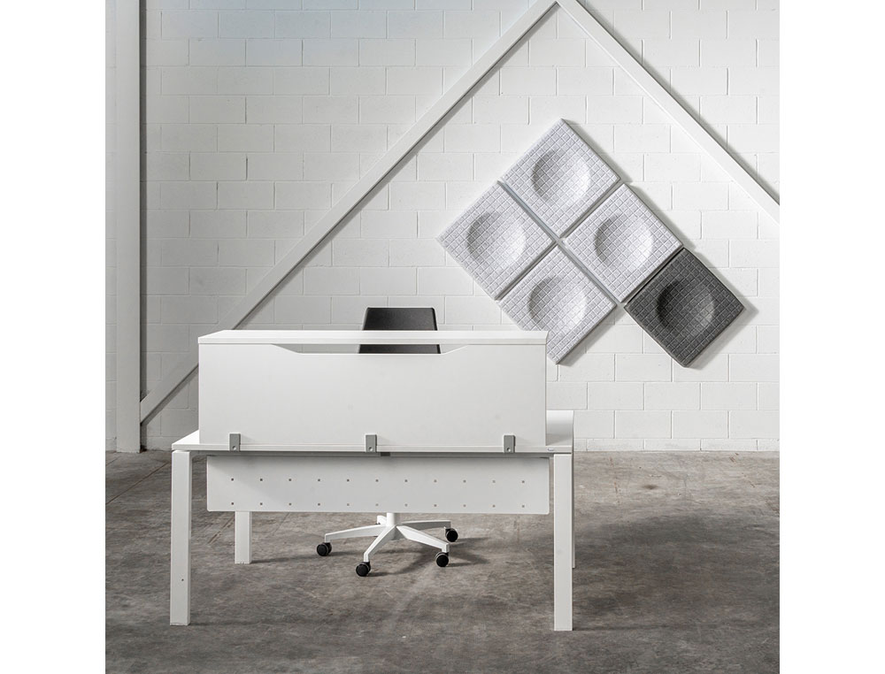MOSTRADOR DE ALTILLO ROCADA VALIDO PARA MESAS WORK METAL EXECUTIVE 100X30X40 CM ACABADO AA01 HAYA/HAYA