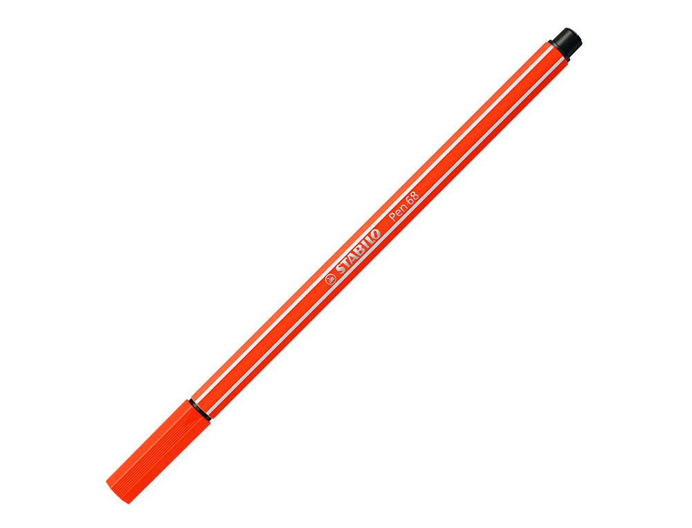 ROTULADOR STABILO ACUARELABLE PEN 68 BERMELLON PUNTA GRUESA 1MM