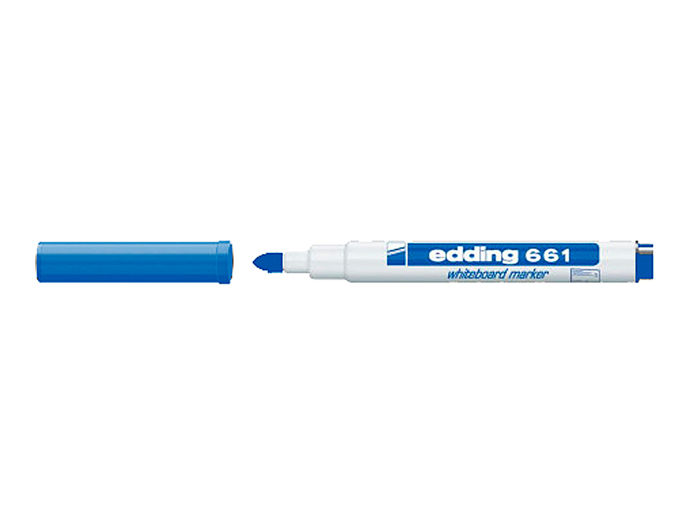 ROTULADOR EDDING PARA PIZARRA BLANCA 661 COLOR AZUL PUNTA REDONDA 1-2 MM