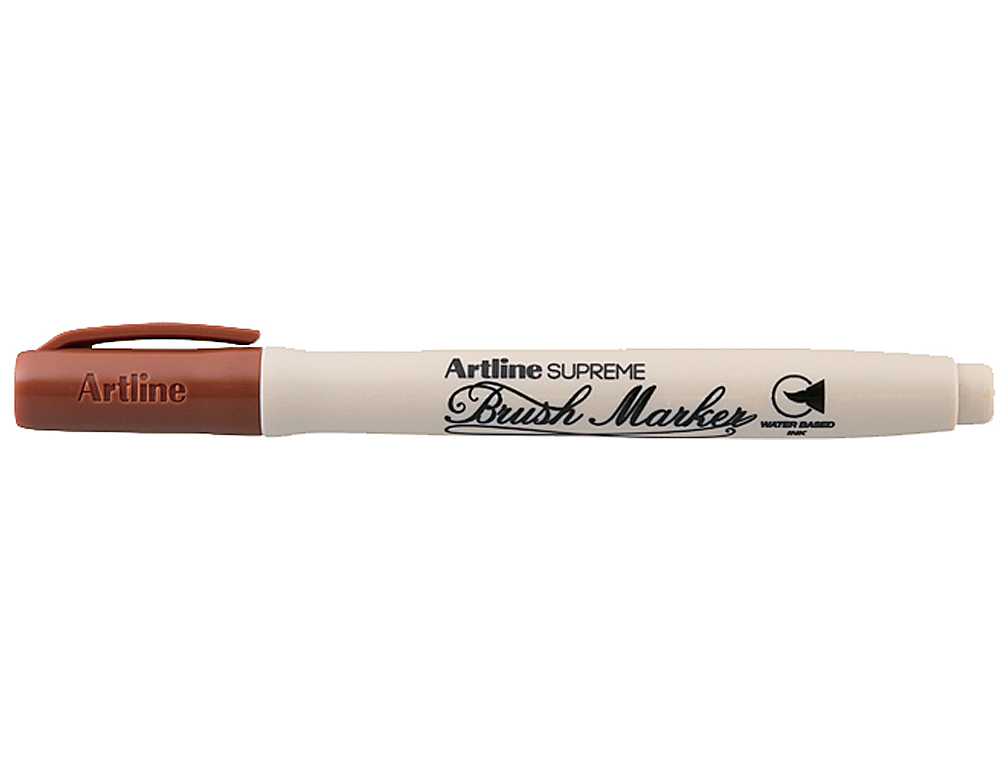 ROTULADOR ARTLINE SUPREME BRUSH PINTURA BASE DE AGUA PUNTA TIPO PINCEL TRAZO VARIABLE MARRON