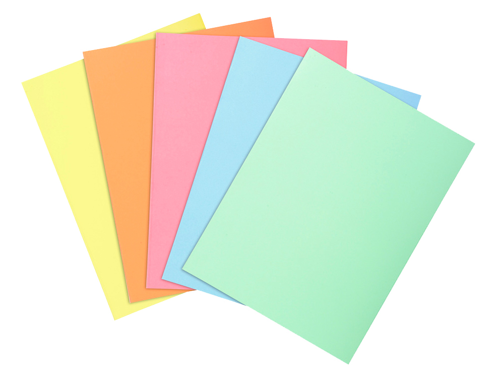 SUBCARPETA CARTULINA EXACOMPTA DIN A4 PAQUETE DE 100 UNIDADES COLORES PASTEL SURTIDOS 60 G/M2