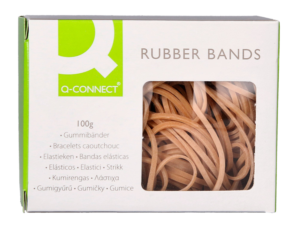 GOMILLAS ELASTICAS Q-CONNECT 100 GR 150X3 MM NUMERO 38