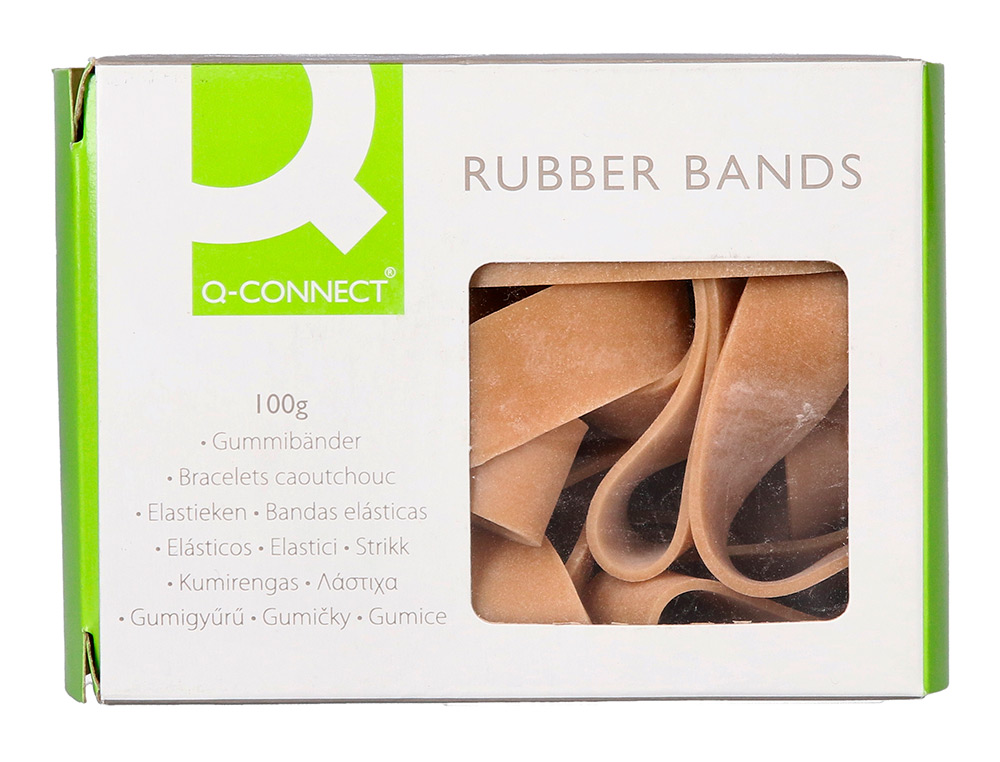 BANDAS ELASTICAS Q-CONNECT 100 GR 120X10 MM NUMERO 12