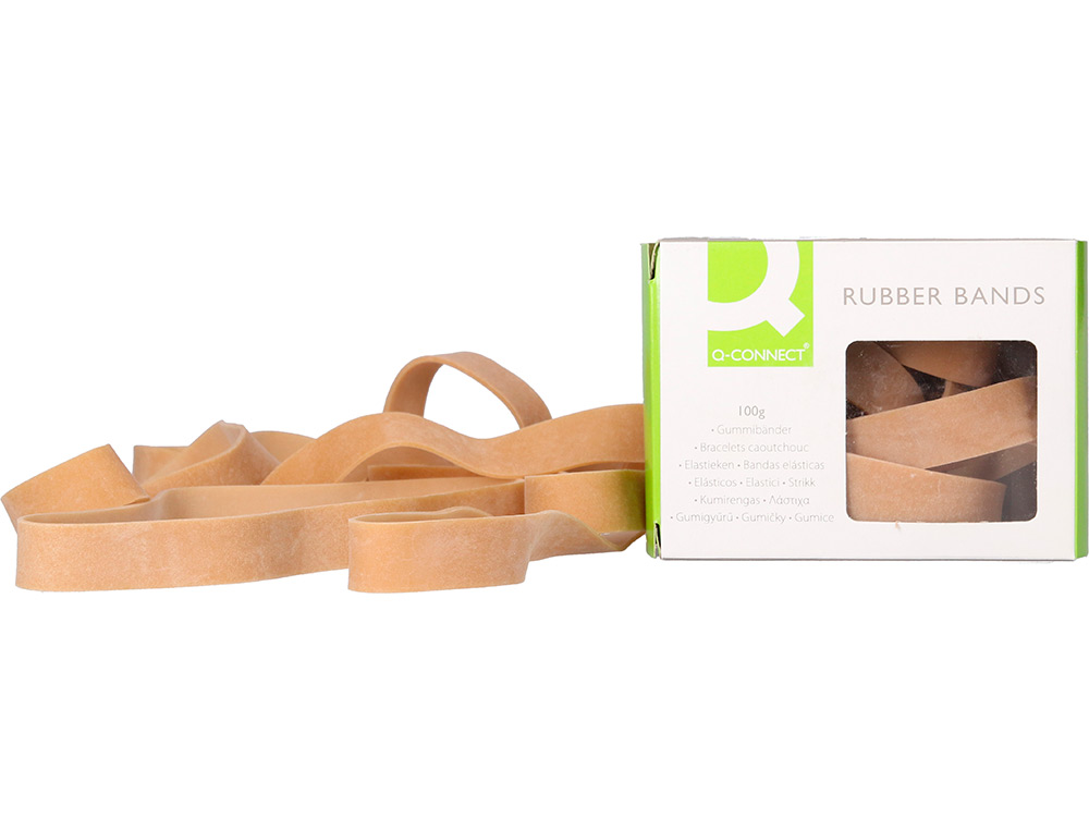BANDAS ELASTICAS Q-CONNECT 100 GR 120X10 MM NUMERO 12