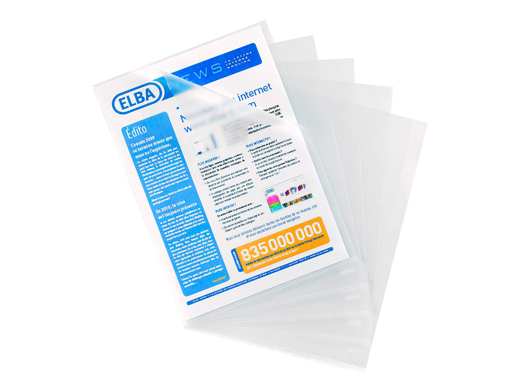 CARPETA DOSSIER UERO ELBA STANDARD FOLIO PLASTICO 140 MC PIEL NARANJA CAJA DE 100 UNIDADES