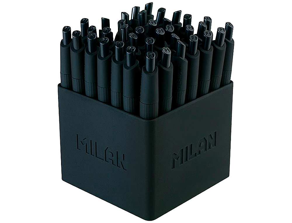 BOLIGRAFO MILAN P1 RETRACTIL 1 MM TOUCH MINI NEGRO EXPOSITOR DE 40 UNIDADES