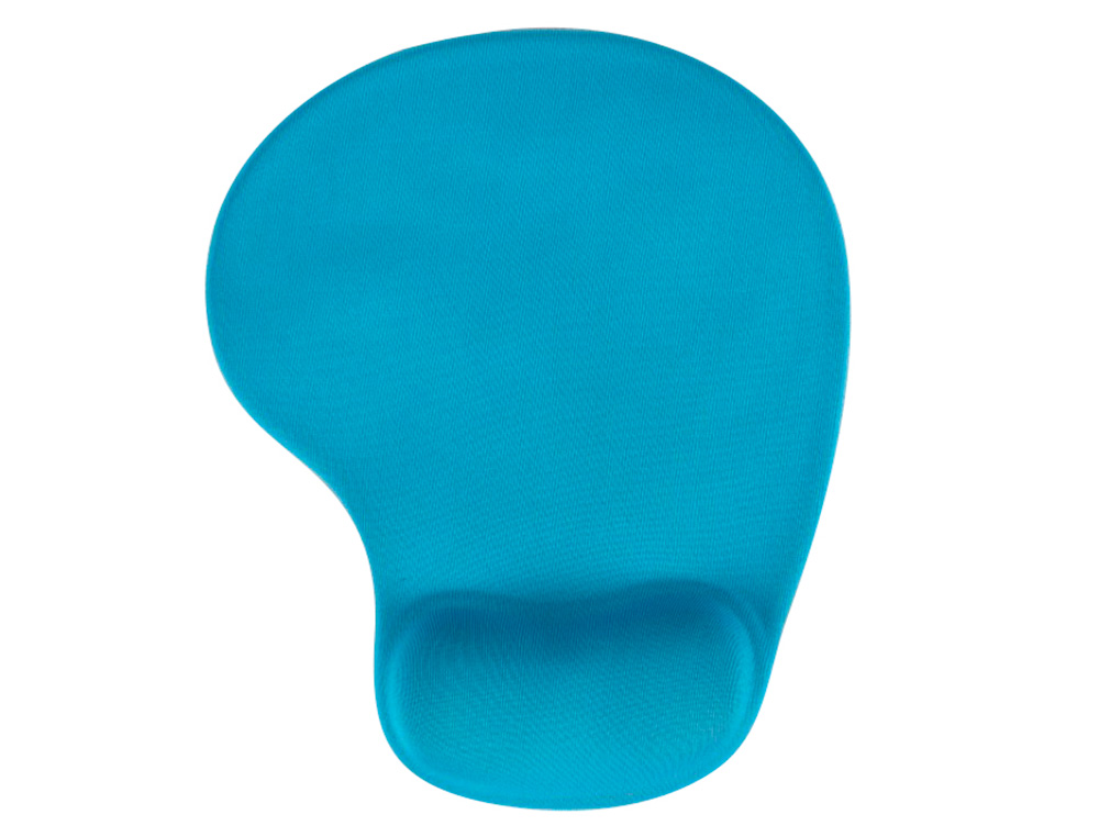 ALFOMBRILLA PARA RATON Q-CONNECT REPOSAMUÑECAS DE GEL COLOR TURQUESA 190X230X20 MM