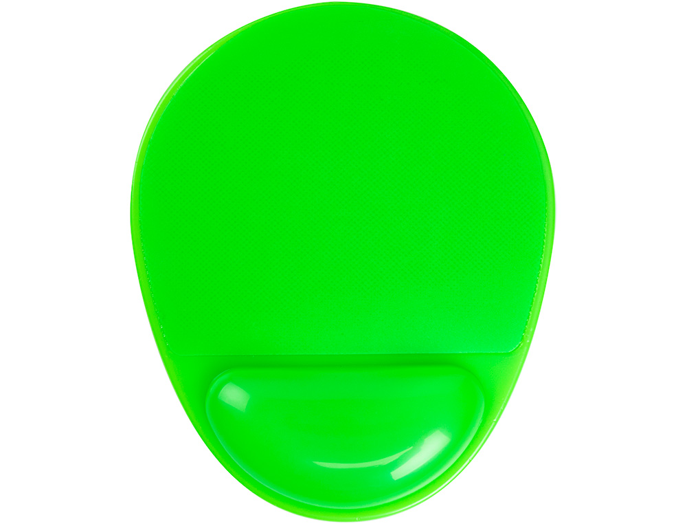 ALFOMBRILLA PARA RATON Q-CONNECT REPOSAMUECAS DE GEL PVC COLOR VERDE 210X245X20 MM