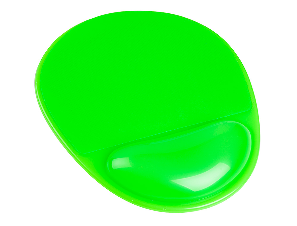 ALFOMBRILLA PARA RATON Q-CONNECT REPOSAMUECAS DE GEL PVC COLOR VERDE 210X245X20 MM