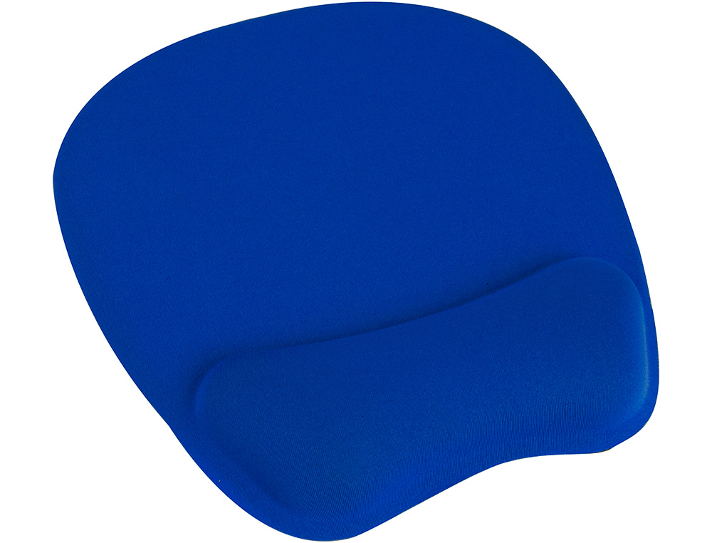 ALFOMBRILLA PARA RATON Q-CONNECT CON REPOSAMUECAS ERGONOMICA DE GEL COLOR AZUL 225X240X20 MM