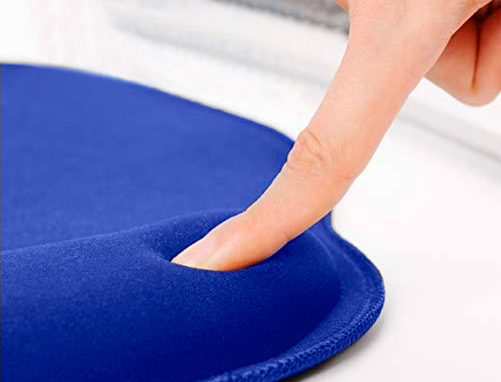 ALFOMBRILLA PARA RATON Q-CONNECT CON REPOSAMUECAS ERGONOMICA DE GEL COLOR AZUL 225X240X20 MM
