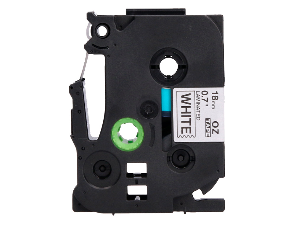 CINTA Q-CONNECT TZE-241 BLANCO-NEGRO 18MM LONGITUD 8 MT